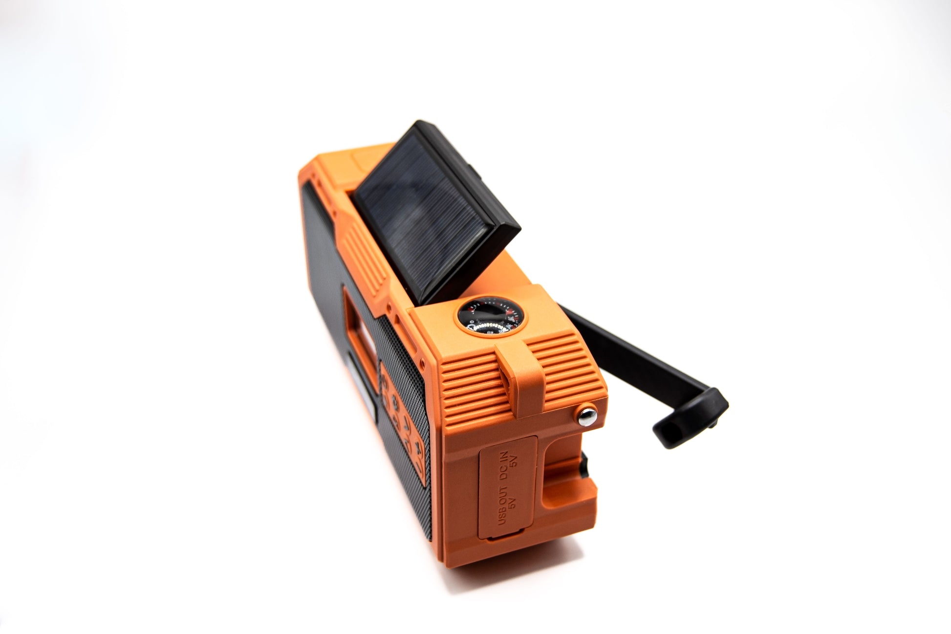 Emissimo Tec Naranya DAB+ Notfallradio Kurbelradio Solarradio Powerbank Taschenlampe USB-C Orange