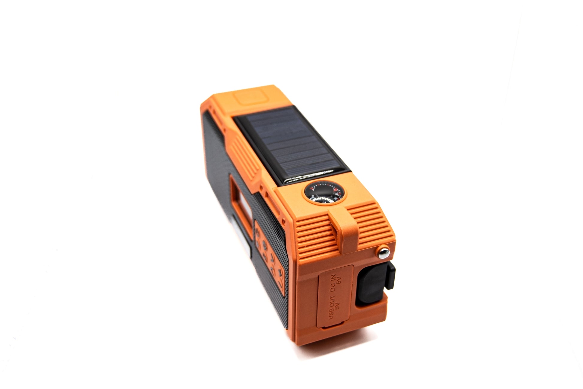 Emissimo Tec Naranya DAB+ Notfallradio Kurbelradio Solarradio Powerbank Taschenlampe USB-C Orange