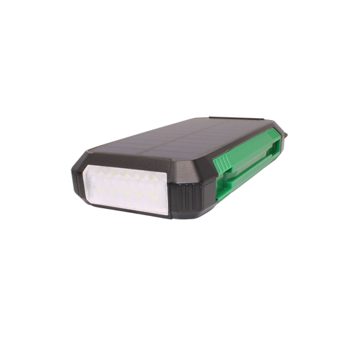 Emissimo Tec Alex Solar Powerbank kompakt Outdoor-Taschenlampe Wireless-Ladegerät 30.000mah Grün